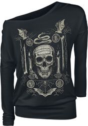 Langermet Skjorte med Detaljert Front Print, Gothicana by EMP, Langermet skjorte