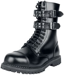 Boots med ståltå og spenner, Gothicana by EMP, Boot