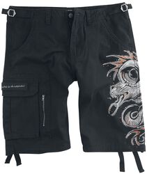 Shorts med drageprint, Black Premium by EMP, Shorts