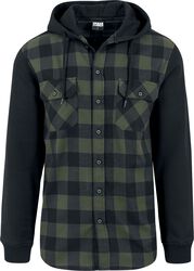 Hooded Checked Flannel, Urban Classics, Flanellskjorte