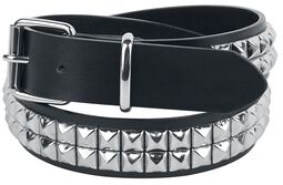 Svart To-raders Studded Belte, Black Premium by EMP, Belte