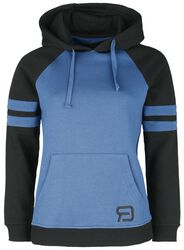Svart/Blå hoodie, RED by EMP, Hettegenser
