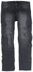 Jeans med distressed effekter, Black Premium by EMP, Jeans