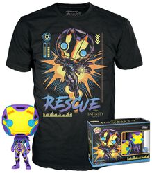 Rescue (Blacklight) - POP! & t-skjorte, Avengers, Funko Pop!