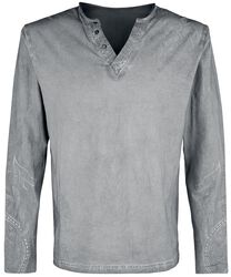 Grå Langermet Skjorte, Black Premium by EMP, Langermet skjorte