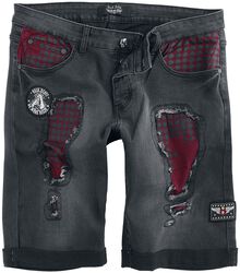 Shorts med distressed-effekt, Rock Rebel by EMP, Shorts