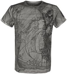 T-Skjorte med Detaljert Front Print, Black Premium by EMP, T-skjorte