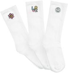 Tre-pakke med peace-ikon sokker, Urban Classics, Sokker