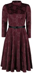 Chevron Red Swing Dress, H&R London, Middellang kjole