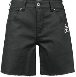 Shorts med liten brodering, Black Blood by Gothicana, Shorts