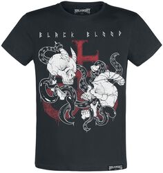 T-skjorte med demonhodeskalleprint, Black Blood by Gothicana, T-skjorte