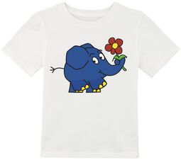 Kids - T-skjorte Elefant med Blomst, Die Sendung mit der Maus, T-skjorte
