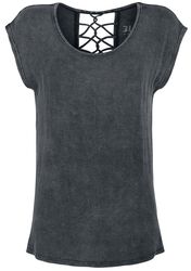 T-Skjorte med Dekorative Bånd på Baksiden, Black Premium by EMP, T-skjorte