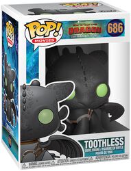 3 - Toothless Vinylfigur 686, How to Train Your Dragon, Funko Pop!