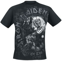 Number Of The Beast Grey Tone, Iron Maiden, T-skjorte