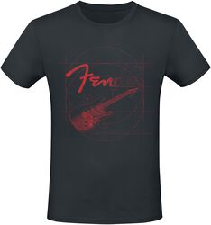 Rød Gitar, Fender, T-skjorte