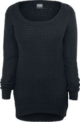 Ladies Long Wideneck Sweater, Urban Classics, Strikket genser
