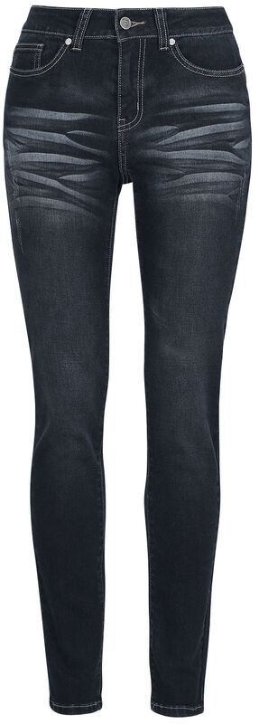 Skarlett - Mørkeblå Jeans med Wash