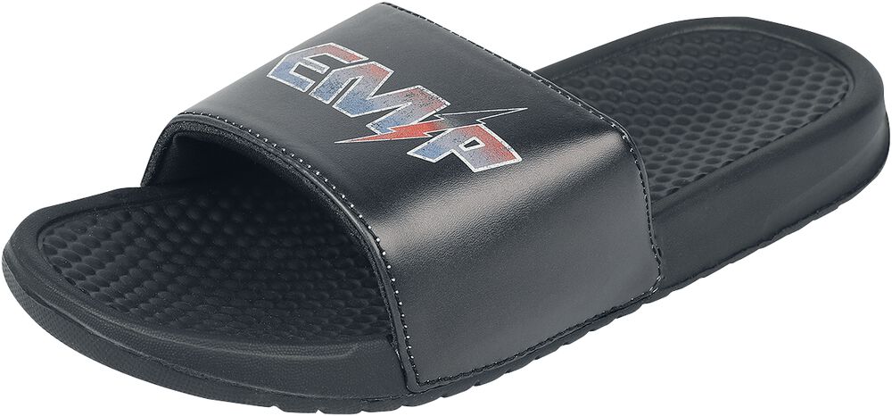 EMP sandaler med skrift