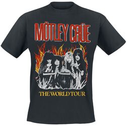 Vintage World Tour Flames, Mötley Crüe, T-skjorte