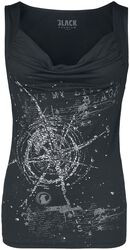 Top With Large Frontprint, Black Premium by EMP, Topp