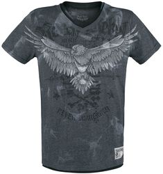 T-shirt with print and V-neck, Rock Rebel by EMP, T-skjorte