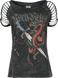T-Skjorte Med Old School Print, Rock Rebel by EMP, T-skjorte
