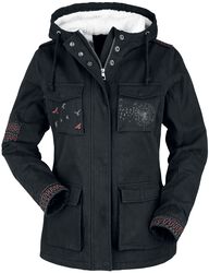 Winter Jacket with Prints and Embroidery, Full Volume by EMP, Vinterjakke