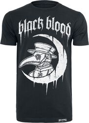 T-Skjorte med halvmåne og plague doctor, Black Blood by Gothicana, T-skjorte