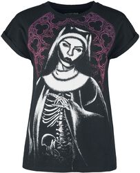 T-skjorte med nonneprint, Gothicana by EMP, T-skjorte