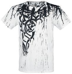 Wings Tattoo Splashed Strips, Outer Vision, T-skjorte