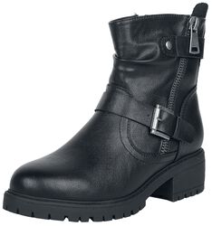 Biker boots med glidelås og spenner, Black Premium by EMP, Biker Boots