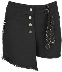 Svarte shorts med detaljer, Gothicana by EMP, Shorts
