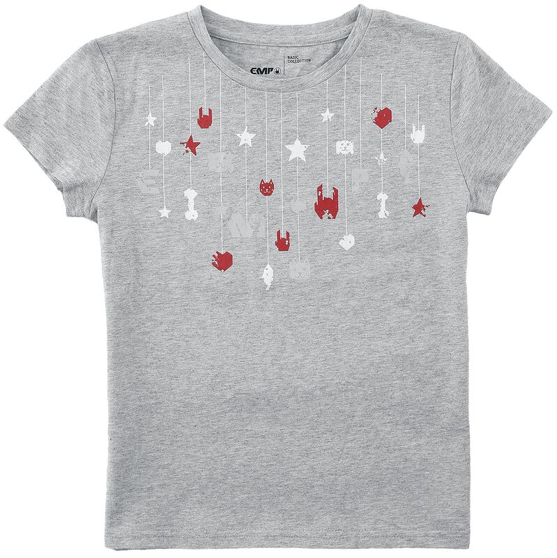 Kids’ t-skjorte med rockehånd og stjerner