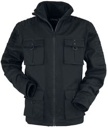 Winter jacket with flap pockets decorative seams, Gothicana by EMP, Vinterjakke