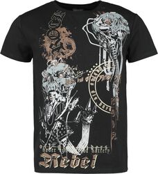 T-skjorte med old school slangeprint, Rock Rebel by EMP, T-skjorte
