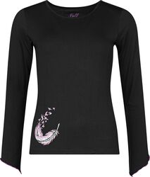 Longsleeve With Wing And Feather Print, Full Volume by EMP, Langermet skjorte
