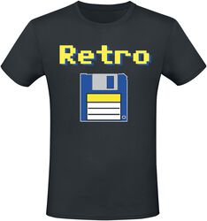 Retro - Floppy disc, Gaming, T-skjorte