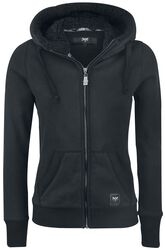 Teddy Hooded Jacket, Black Premium by EMP, Hettejakke