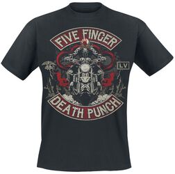 Biker Skully, Five Finger Death Punch, T-skjorte