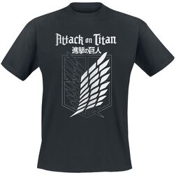 Outlined Scout Crest, Attack On Titan, T-skjorte