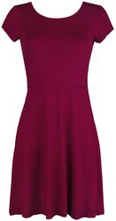 Rød Kjole med Rygg Cut-out og Dekorativ Snøring, Black Premium by EMP, Kort kjole