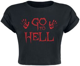 Go To Hell Cropped Top, Slogans, Topp