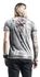 Grå T-Skjorte med V-Neckline og Print