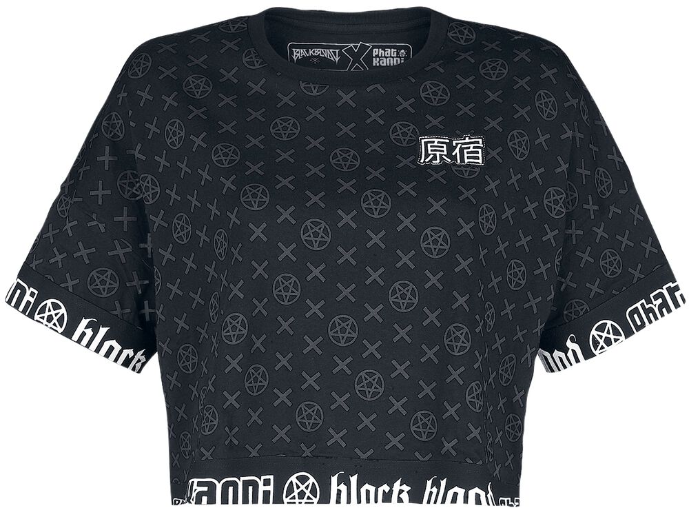 Phat Kandi X Black Blood by Gothicana cropped t-skjorte