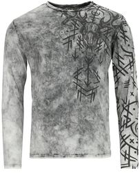 Langermet med rune-design, Black Premium by EMP, Langermet skjorte