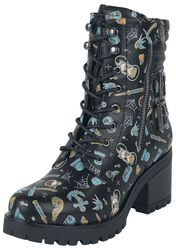 Lace-up boots med all-over print, RED by EMP, Boot