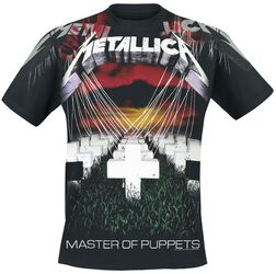 Master Of Puppets - Faded Allover, Metallica, T-skjorte