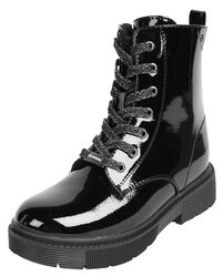 Black Patent PU Boots, Dockers by Gerli, Barnesko