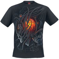 Steampunk Skull, Spiral, T-skjorte